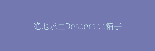 绝地求生Desperado箱子