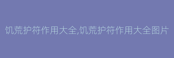 饥荒护符作用大全,饥荒护符作用大全图片