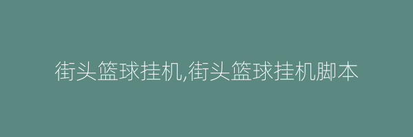 街头篮球挂机,街头篮球挂机脚本