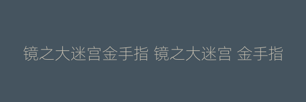 镜之大迷宫金手指 镜之大迷宫 金手指