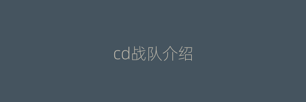 cd战队介绍