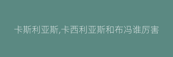 卡斯利亚斯,卡西利亚斯和布冯谁厉害