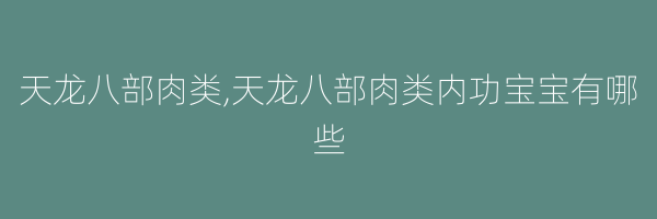 天龙八部肉类,天龙八部肉类内功宝宝有哪些