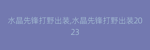 水晶先锋打野出装,水晶先锋打野出装2023