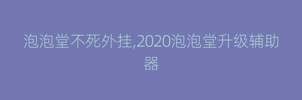 泡泡堂不死外挂,2020泡泡堂升级辅助器