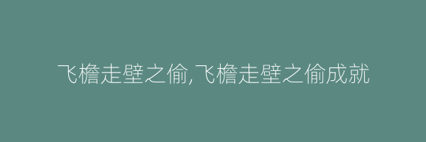 飞檐走壁之偷,飞檐走壁之偷成就