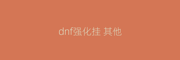 dnf强化挂 其他