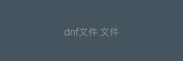 dnf文件 文件