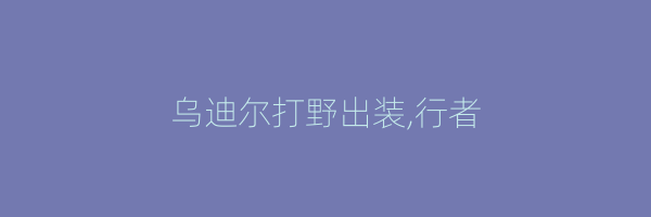 乌迪尔打野出装,行者