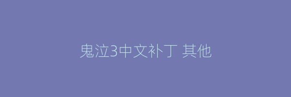 鬼泣3中文补丁 其他